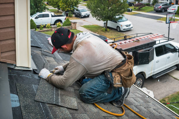 Professional Roofing technician working in Plantsville, CT